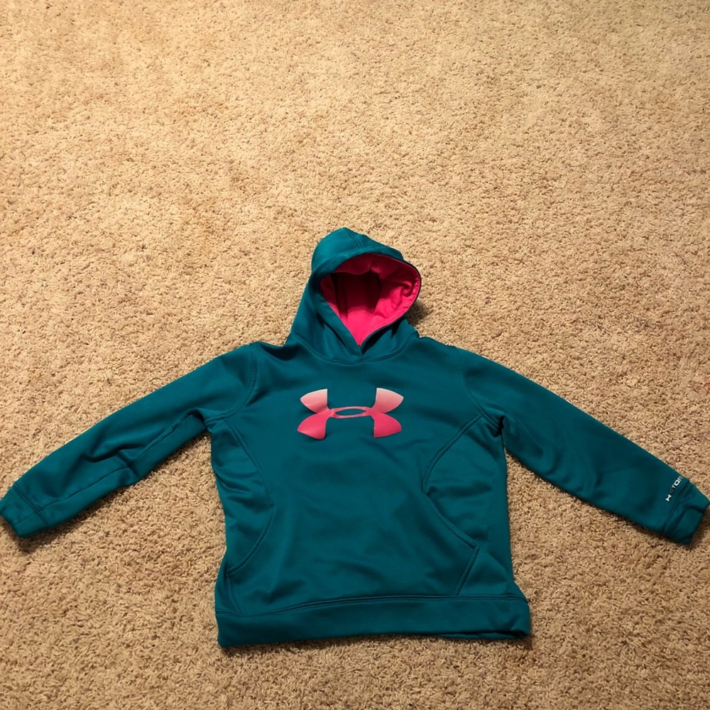 A real/blueish Under Amour sweatshirt